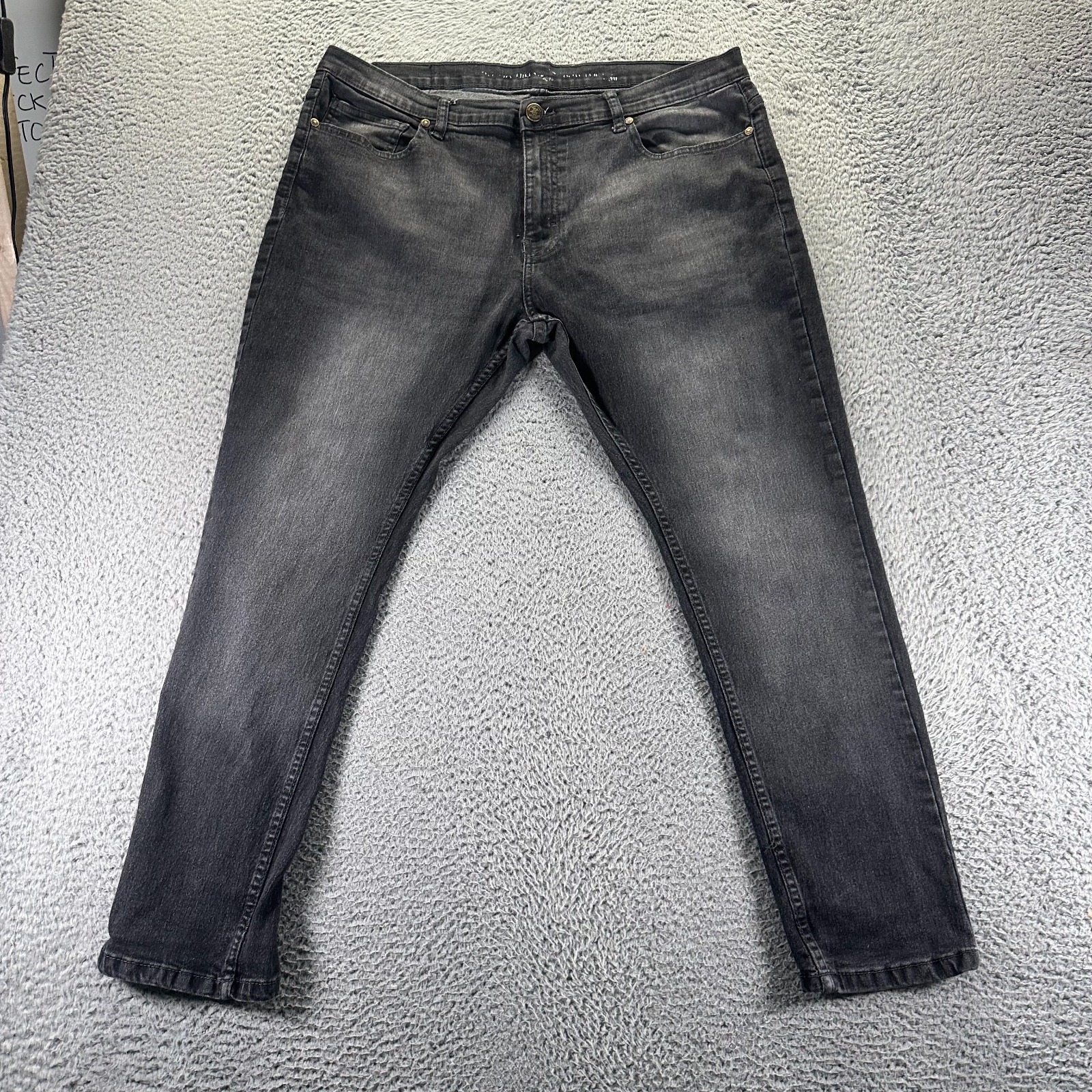 Beverly Hills Polo Club Jeans Mens 40x29 Black Cotton Denim Straight Leg Stretch